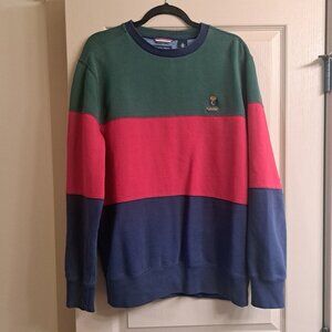 Chaps Vintage Sweater Green/Red/Blue Crew Neck Men's Medium